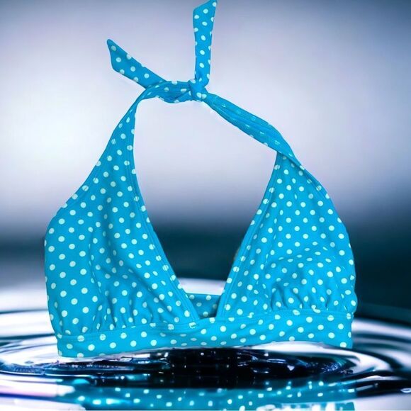 Old Navy l Turquoise & White Polka-dotted l Bikini l XL l - Picture 1 of 9